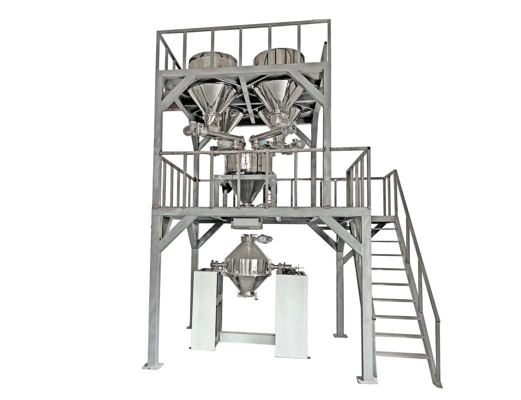 惠文機械預(yù)拌粉自動配料秤配套全自動混合機生產(chǎn)線 提升食品添加劑生產(chǎn)效率與精準度